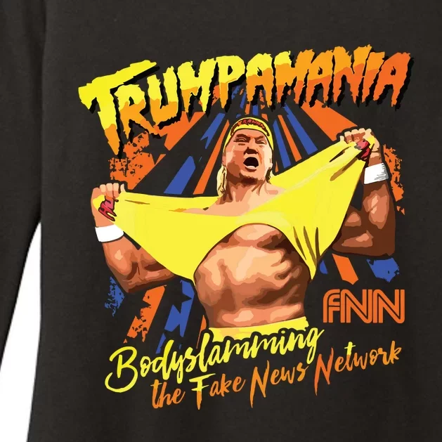 Trumpamania Trump Wrestling Meme Trumpamania Womens CVC Long Sleeve Shirt