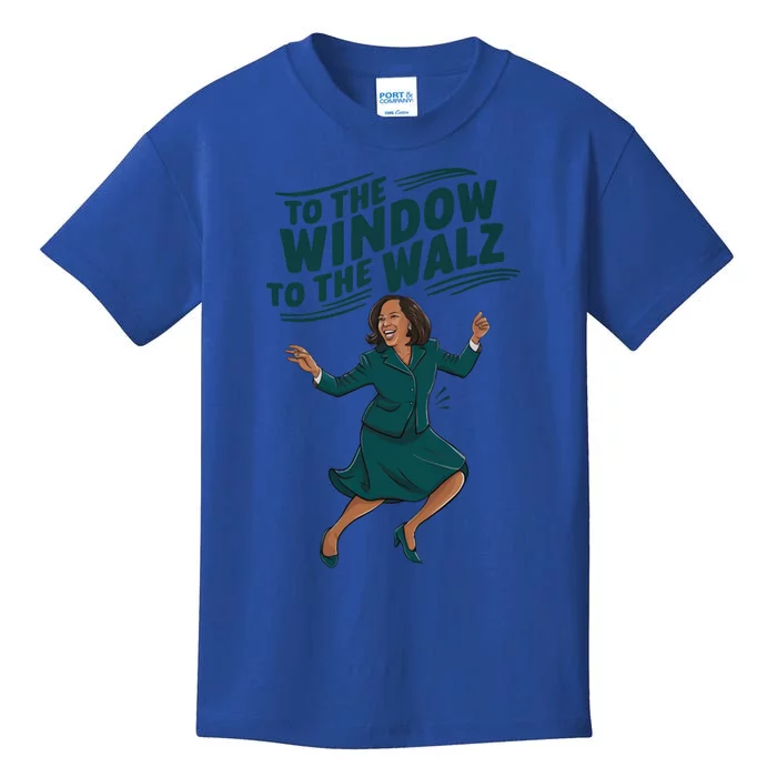 To The Window To The Walz Kamala Harris Funny Political Gift Kids T-Shirt