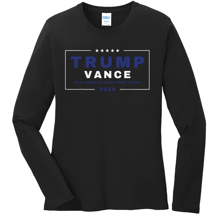 Trumpamania Trumpamania Wrestler Trump Vance Vp Maga Ladies Long Sleeve Shirt