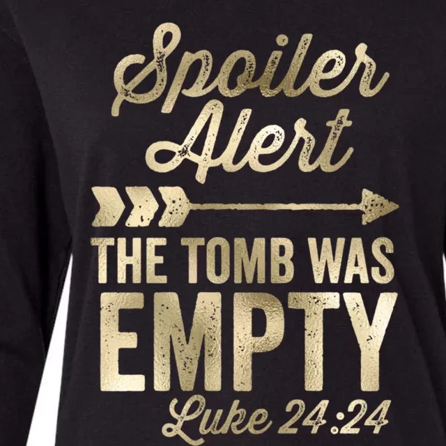 The Tomb Was Empty Spoiler Alert Arrow Christian Gift Womens Cotton Relaxed Long Sleeve T-Shirt