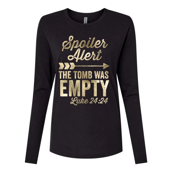 The Tomb Was Empty Spoiler Alert Arrow Christian Gift Womens Cotton Relaxed Long Sleeve T-Shirt