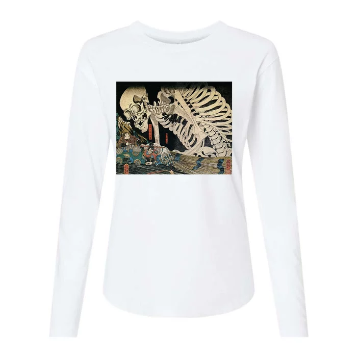 Takiyasha The Witch And The Skeleton Spectre By Utagawa Kuniyoshi Womens Cotton Relaxed Long Sleeve T-Shirt