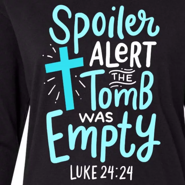 The Tomb Was Empty Luke 24:24 Womens Cotton Relaxed Long Sleeve T-Shirt