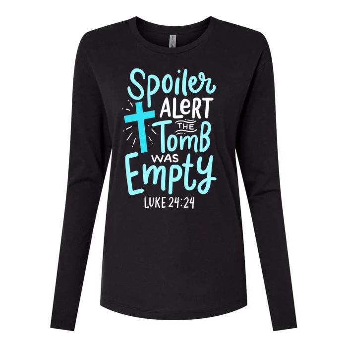 The Tomb Was Empty Luke 24:24 Womens Cotton Relaxed Long Sleeve T-Shirt