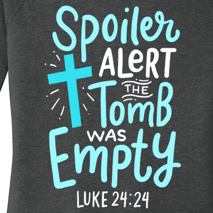 The Tomb Was Empty Luke 24:24 Women's Perfect Tri Tunic Long Sleeve Shirt