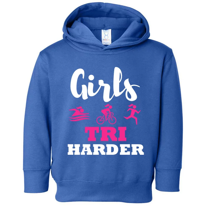 Triathlon Triathlete Wife Mom Funny Gift Toddler Hoodie