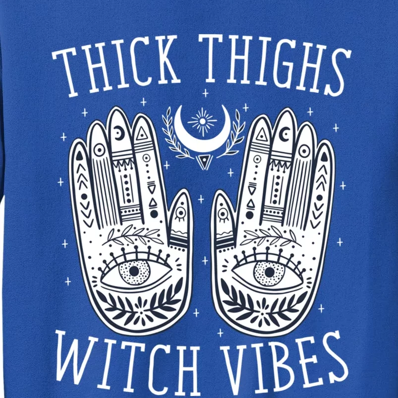 Thick Thighs Witch Vibes Halloween Gift Sweatshirt