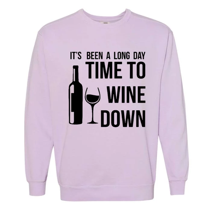 Time To Wine Down Garment-Dyed Sweatshirt