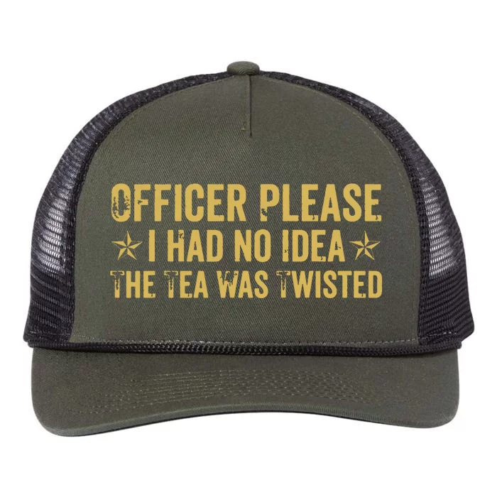 The Tea Was Twisted Quote Retro Rope Trucker Hat Cap