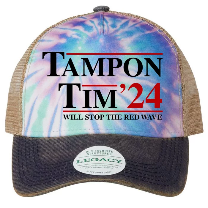 Tampon Tim Will Stop The Red Wave Legacy Tie Dye Trucker Hat