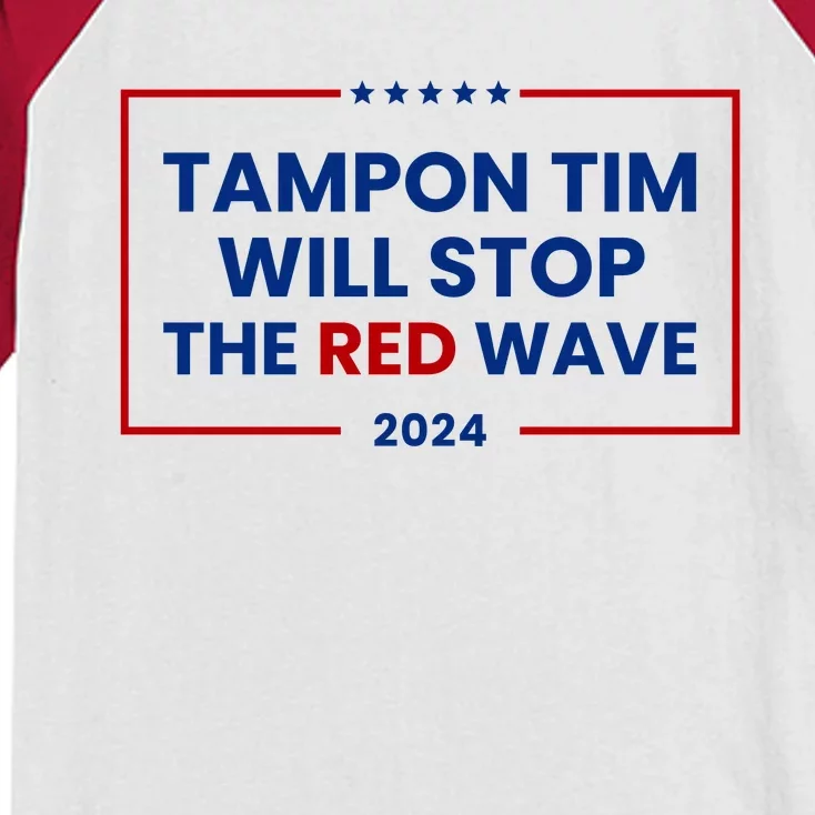 Tampon Tim Will Stop The Red Wave Kids Colorblock Raglan Jersey