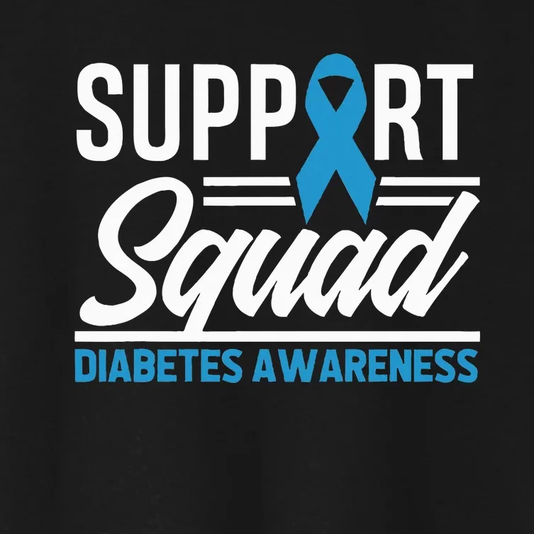 T1D T2D Warrior Support Squad Diabetes Awareness Women's Crop Top Tee