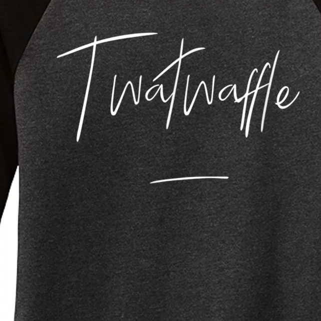 Twatwaffle Women's Tri-Blend 3/4-Sleeve Raglan Shirt