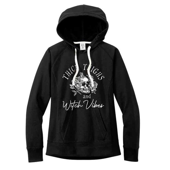 Thick Thighs Witchy Vibes Women's Fleece Hoodie