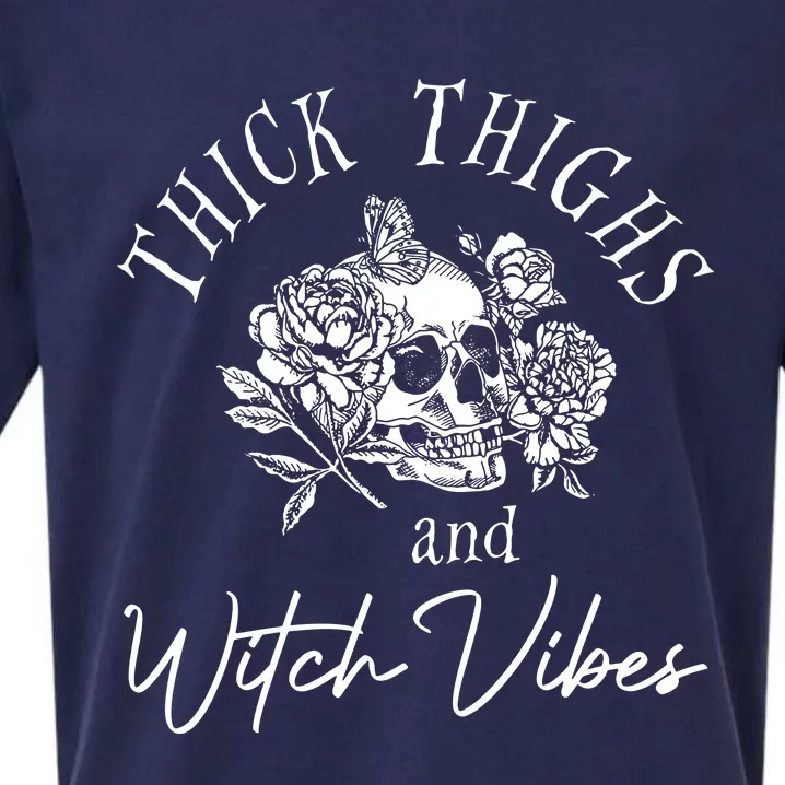 Thick Thighs Witchy Vibes Sueded Cloud Jersey T-Shirt