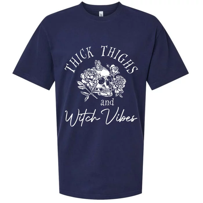 Thick Thighs Witchy Vibes Sueded Cloud Jersey T-Shirt