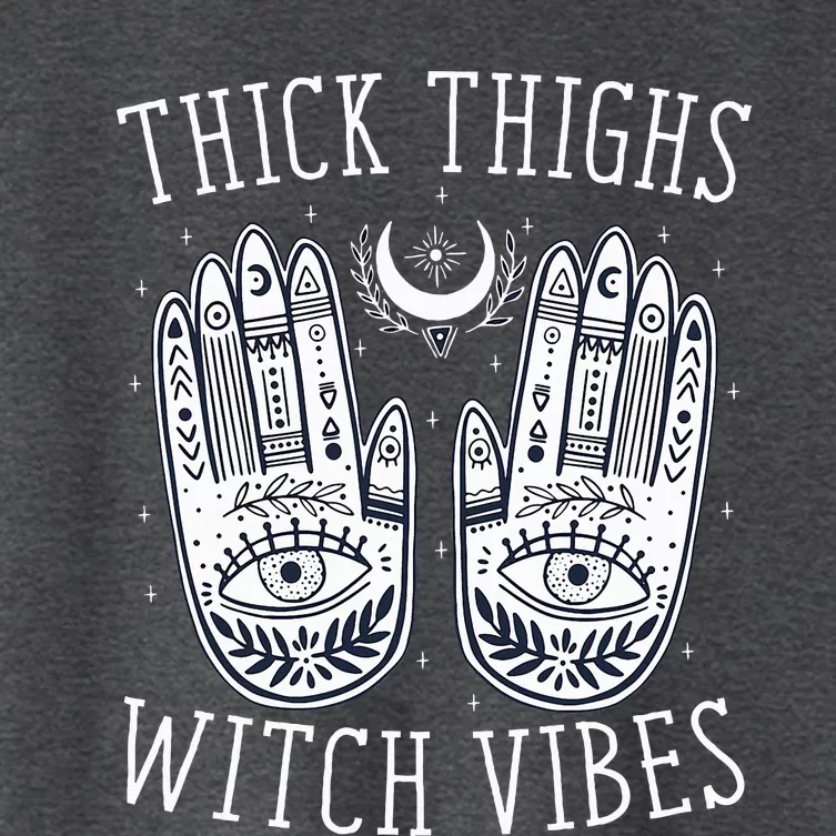 Thick Thighs Witch Vibes Halloween Women's Crop Top Tee