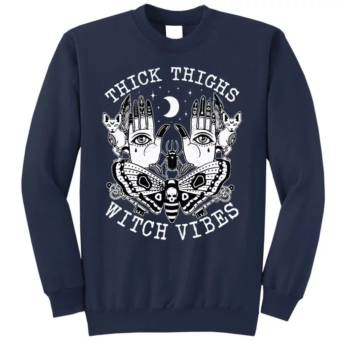 Thick Thighs Witch Vibes Witches Halloween Costume Sweatshirt