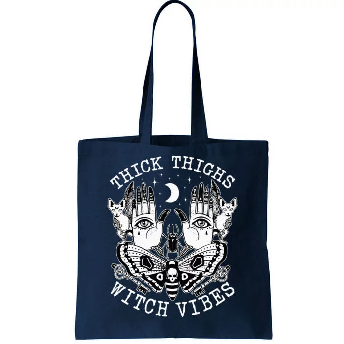 Thick Thighs Witch Vibes Witches Halloween Costume Tote Bag