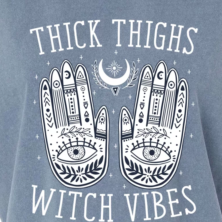 Thick Thighs Witch Vibes Halloween Gift Garment-Dyed Women's Muscle Tee