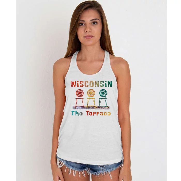 “The Terrace” Wisconsin Women's Knotted Racerback Tank