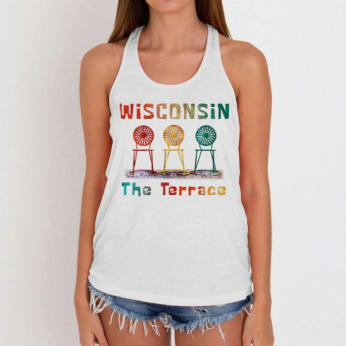 “The Terrace” Wisconsin Women's Knotted Racerback Tank