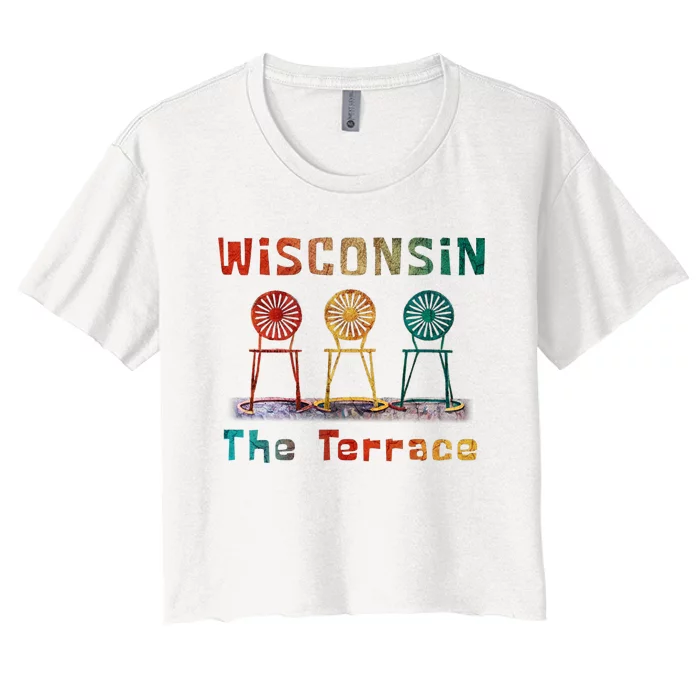 “The Terrace” Wisconsin Women's Crop Top Tee