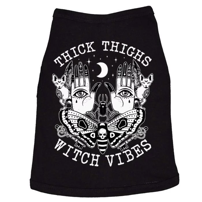 Thick Thighs Witch Vibes Witches Halloween Costume Doggie Tank