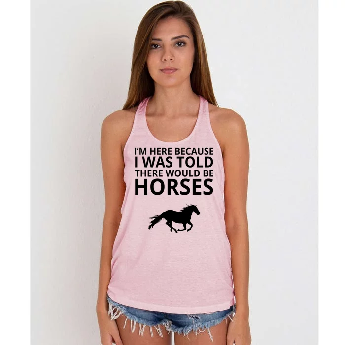 Told There Would Be Horses Women's Knotted Racerback Tank