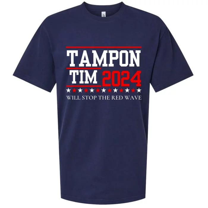 Tampon Tim Will Stop The Red Wave Sueded Cloud Jersey T-Shirt