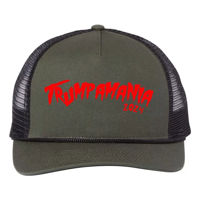 Trumpamania Trump Wrestling Retro Rope Trucker Hat Cap