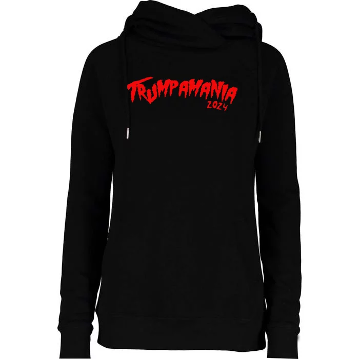 Trumpamania Trump Wrestling Mem Trumpamania Womens Funnel Neck Pullover Hood