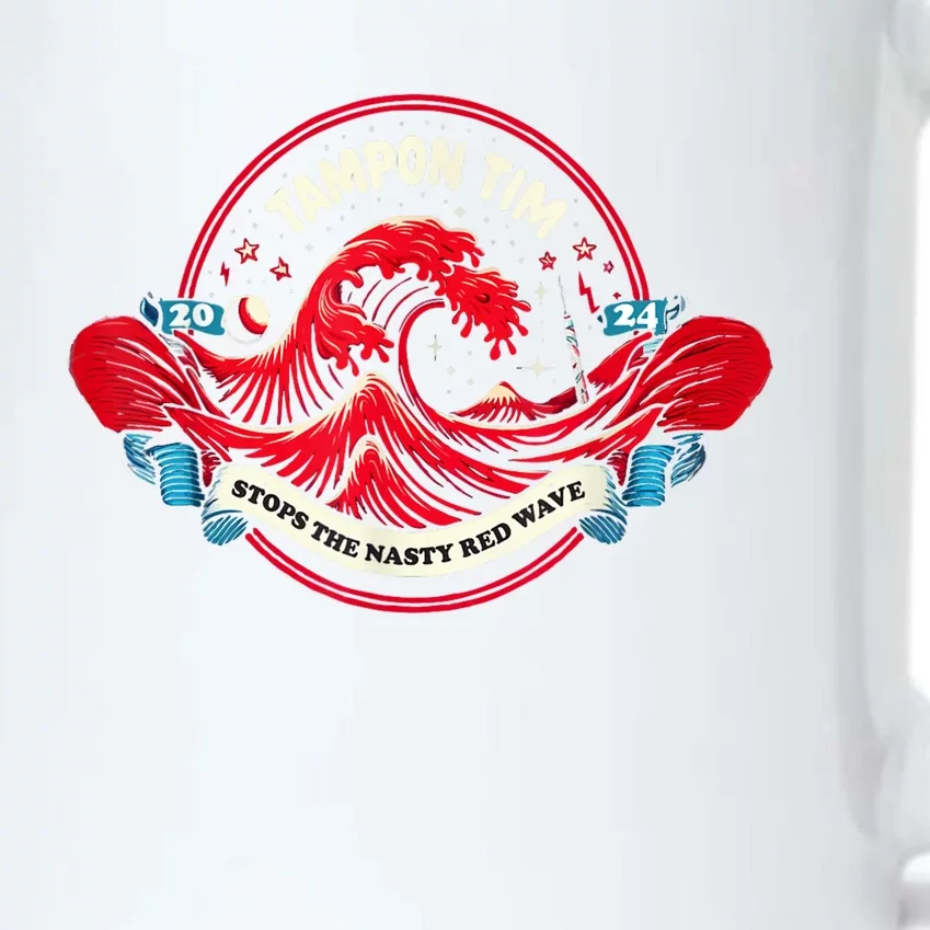 Tampon Tim Will Stop The Nasty Red Wave Funny Political Vote Black Color Changing Mug