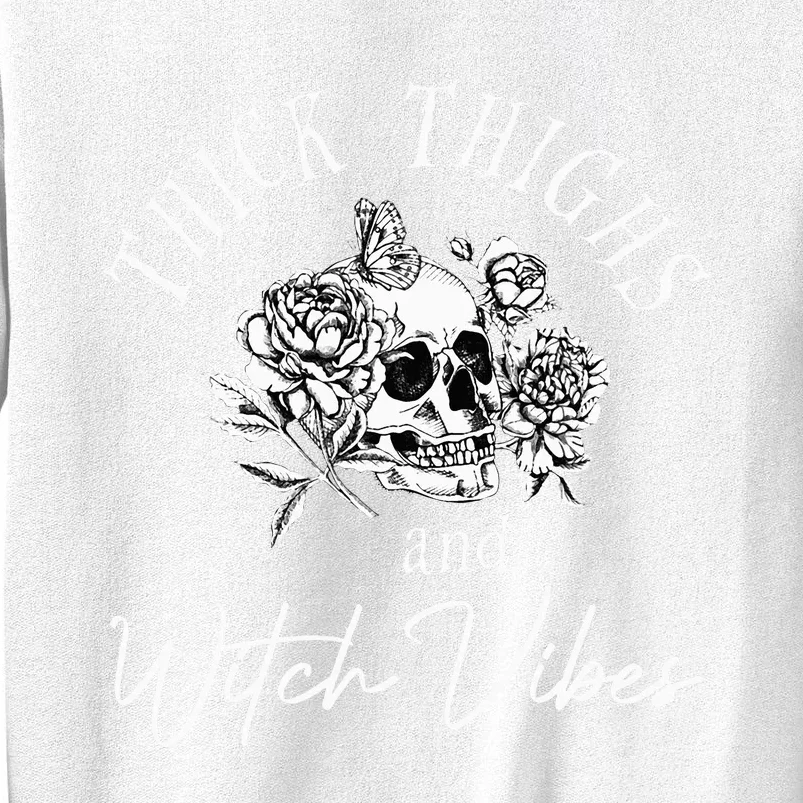 Thick Thighs Witch Vibes Halloween Sweatshirt