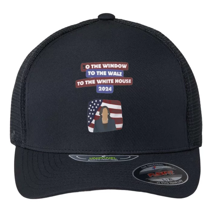 To The Window To The Tim Walz Kamala Harris 2024 Flexfit Unipanel Trucker Cap