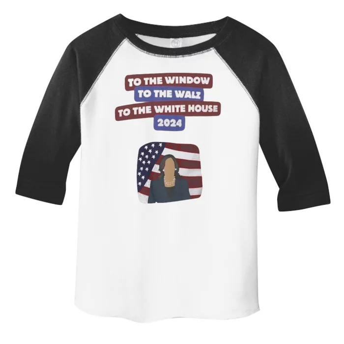 To The Window To The Tim Walz Kamala Harris 2024 Toddler Fine Jersey T-Shirt