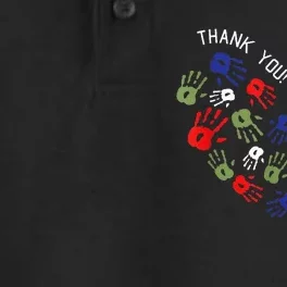 Thank Tee You Veterans Day American Flag Heart Military Dry Zone Grid Performance Polo