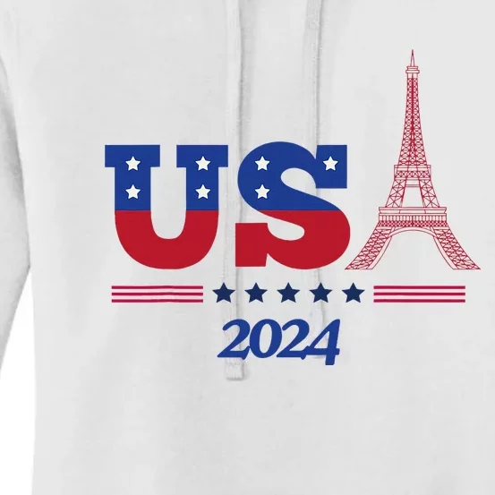 T.E.A.M U.S.A 2024 Paris Sport Games Women's Pullover Hoodie