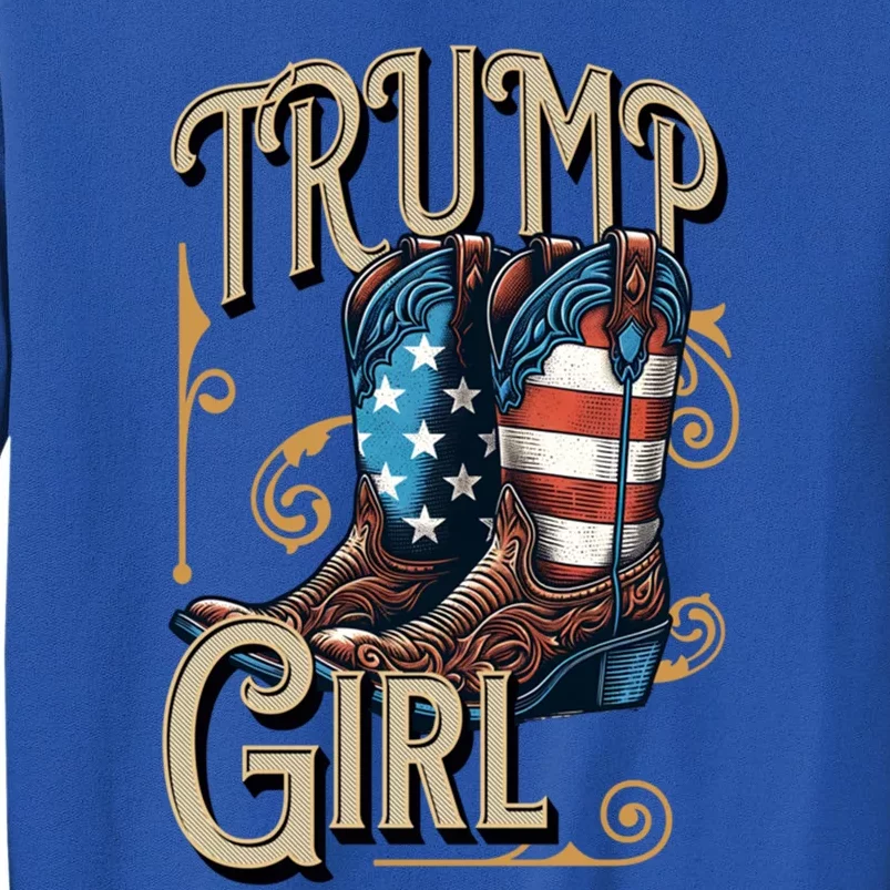 Trump Usa American Cow Boots Meaningful Gift Tall Sweatshirt