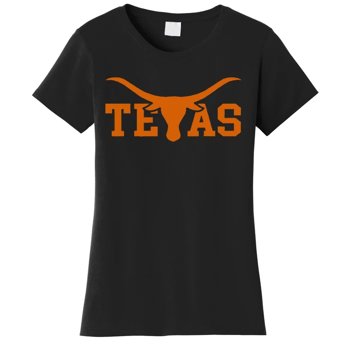 Texas USA Bull American Font Women's T-Shirt