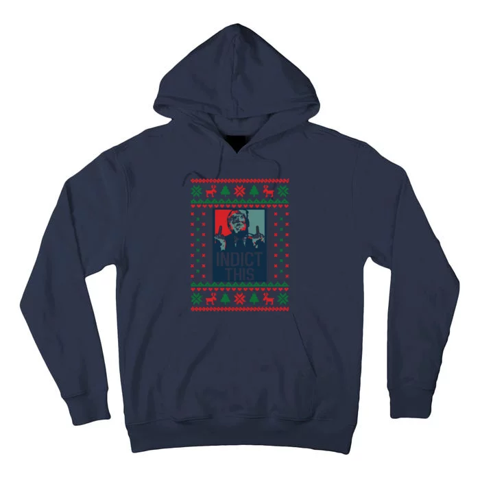 Trump Ugly Christmas Funny Ugly Tall Hoodie