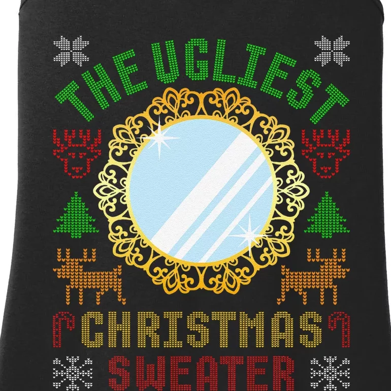 The Ugliest Christmas Sweater With An Image Of A Mirror Ladies Essential Tank