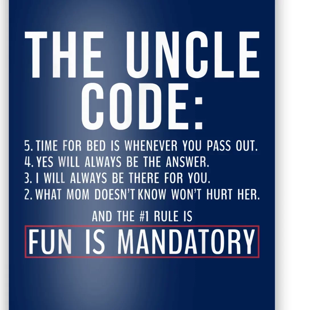 The Uncle Code Fun ins Mandatory Family Brother Uncle Poster