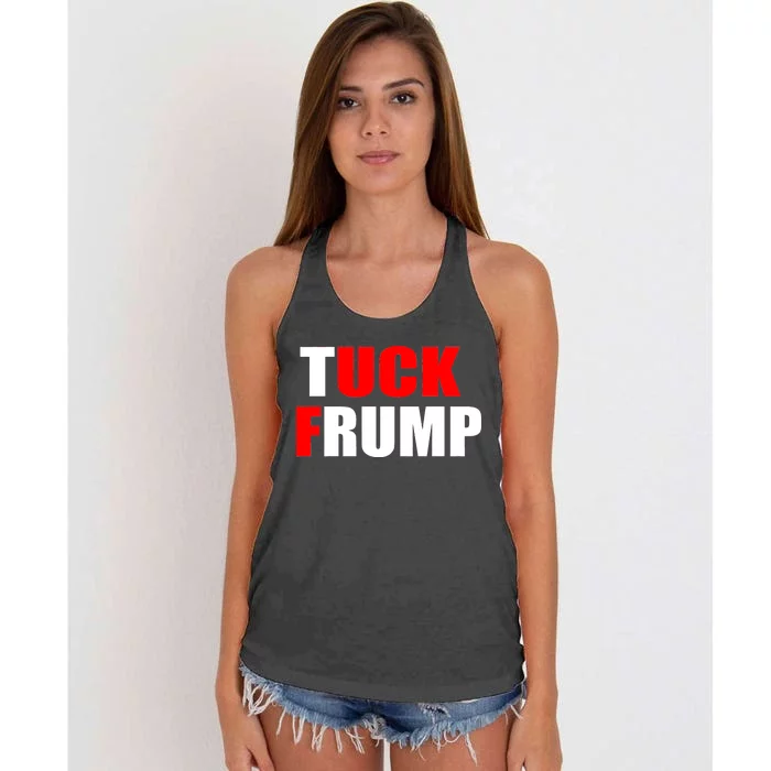 Tuck Frump Anti Trump Women's Knotted Racerback Tank