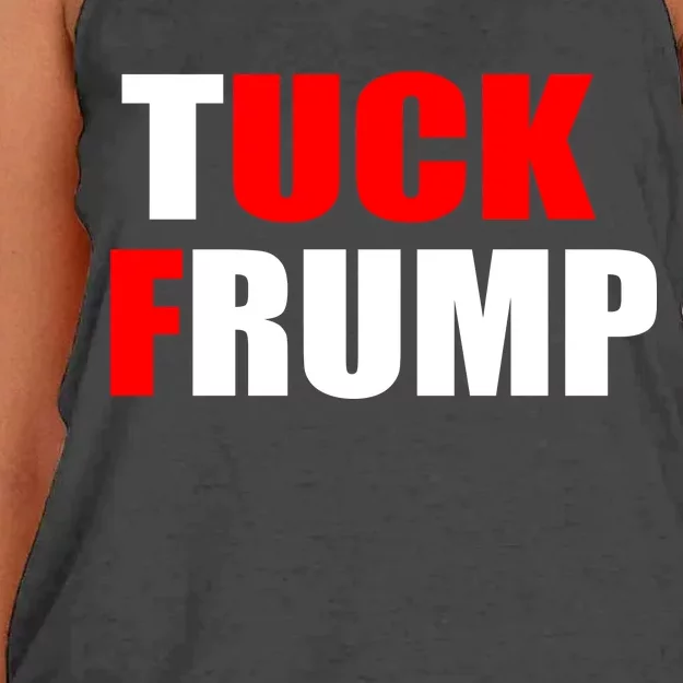 Tuck Frump Anti Trump Women's Knotted Racerback Tank