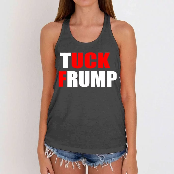 Tuck Frump Anti Trump Women's Knotted Racerback Tank