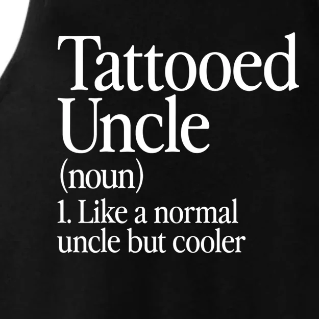 Tattooed Uncle Definition Tattoo Retro Aesthetic Family Ladies Tri-Blend Wicking Tank