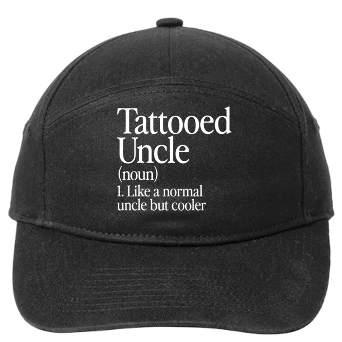 Tattooed Uncle Definition Tattoo Retro Aesthetic Family 7-Panel Snapback Hat