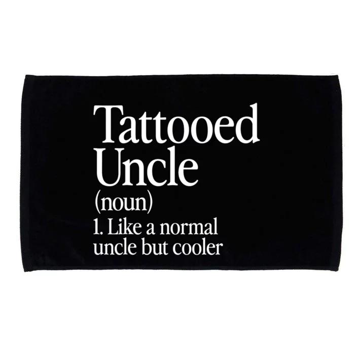 Tattooed Uncle Definition Tattoo Retro Aesthetic Family Microfiber Hand Towel