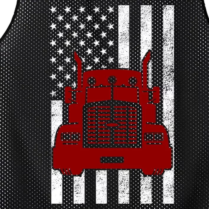 American Trucker USA Flag Mesh Reversible Basketball Jersey Tank